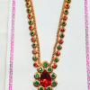 Ganpati Haar Stone Red Green