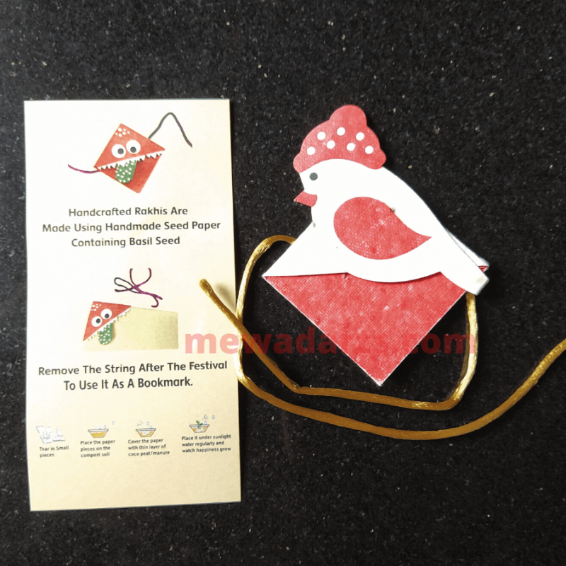 Eco friendly Basil seed rakhi(bird)
