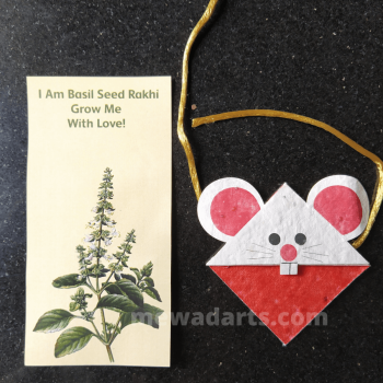 Eco friendly Basil seed rakhi(mouse)