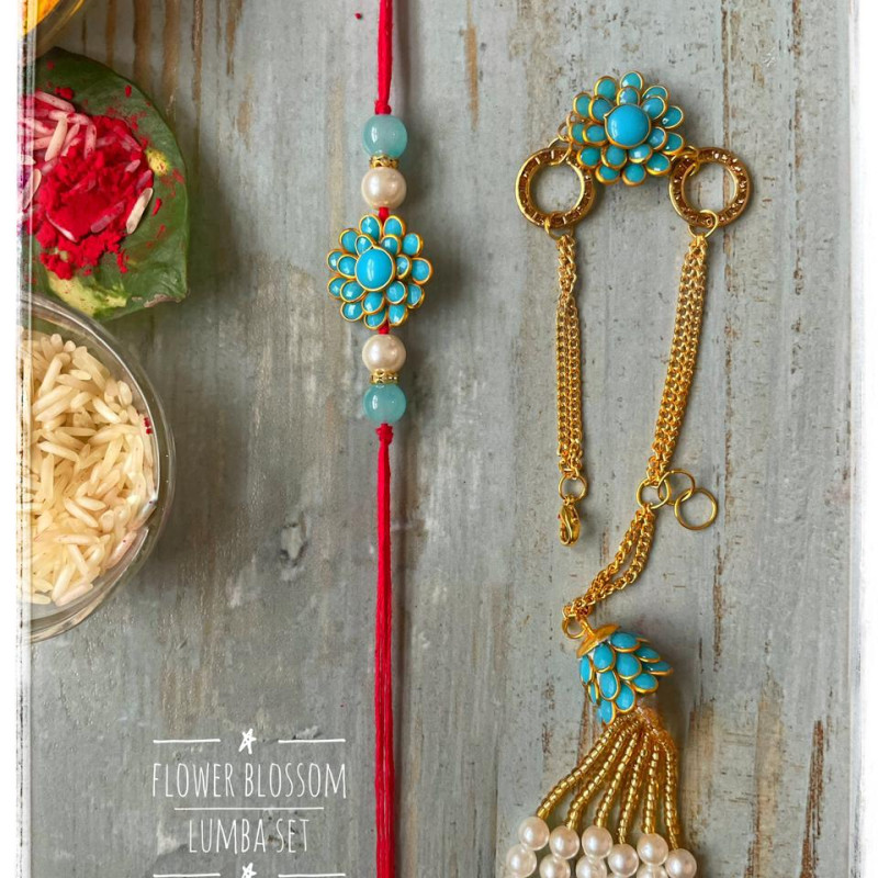 Flower Blossom lumba Set With Latkan