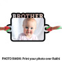 Brother Rectangular Customized Photo Rakhi With Text