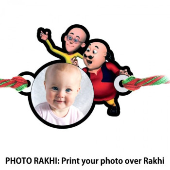 Motu Patlu Kids Rakhi With Customized Photo