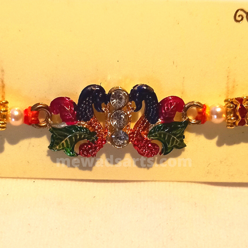 Multi-Color Peacock Rakhi