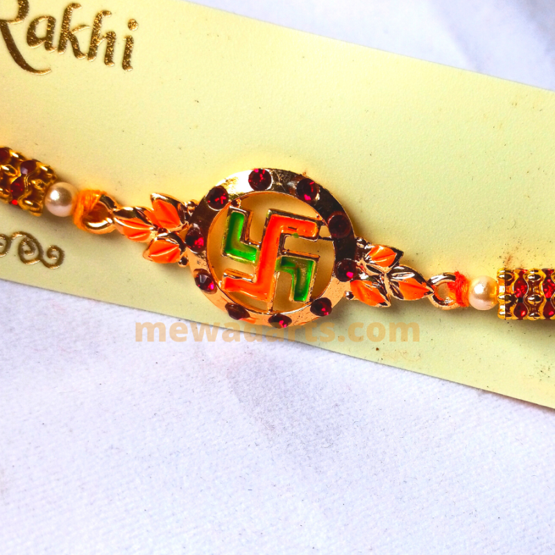 Multi-Color Swastik Rakhi Multi-Color Swastik Rakhi