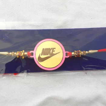 Nike Logo Rakhi with Meena work Nike Logo Rakhi with Meena work