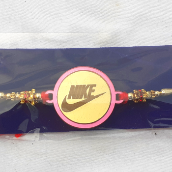 Nike Logo Rakhi with Meena work