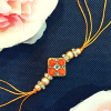 Kundan Beads Stone ring Rakhi
