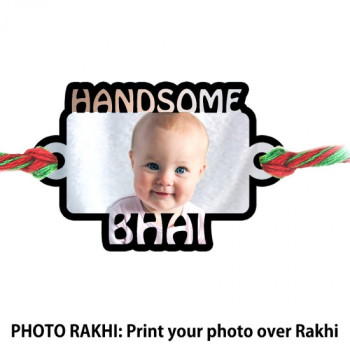 Customized Photo Rakhi With Handsome Bhai Text