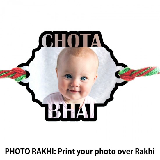 Customized Photo Rakhi With Chota Bhai Text