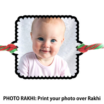 Square Design Photo Rakhi Square Design Photo Rakhi
