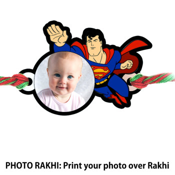 Superman Kids Photo Rakhi Superman Kids Photo Rakhi