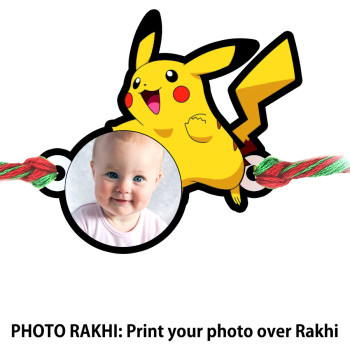 Pikachu Kids Photo Rakhi Pikachu Kids Photo Rakhi
