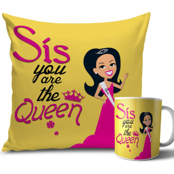Golden Yellow Colour Rakhi Cushion and Mug Combo 12 X 12 Inches Golden Yellow Colour Rakhi Cushion and Mug Combo 12 X 12 Inches