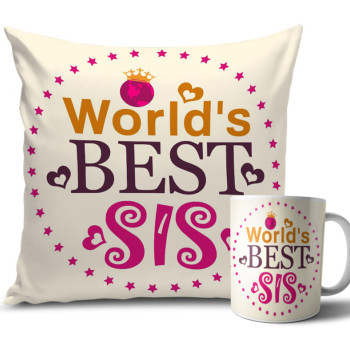 Pink Little Star Rakhi Cushion and Mug Combo 12 X 12 Inches Pink Little Star Rakhi Cushion and Mug Combo 12 X 12 Inches