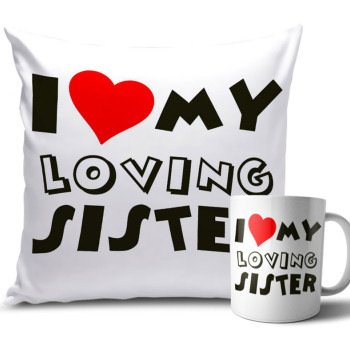 Red Heart with White Colour Rakhi Cushion and Mug Combo 12 X 12 Inches Red Heart with White Colour Rakhi Cushion and Mug Combo 12 X 12 Inches