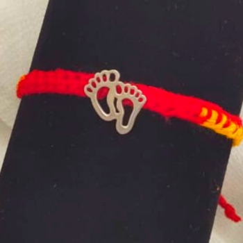 Silver Rakhi Baby Foot