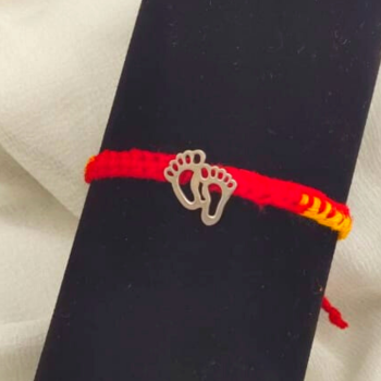 Silver Rakhi Baby Foot