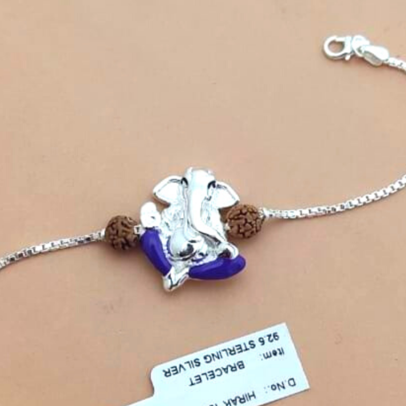 Silver Rakhi Ganpati