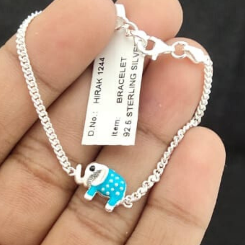 Silver Rakhi Elephant