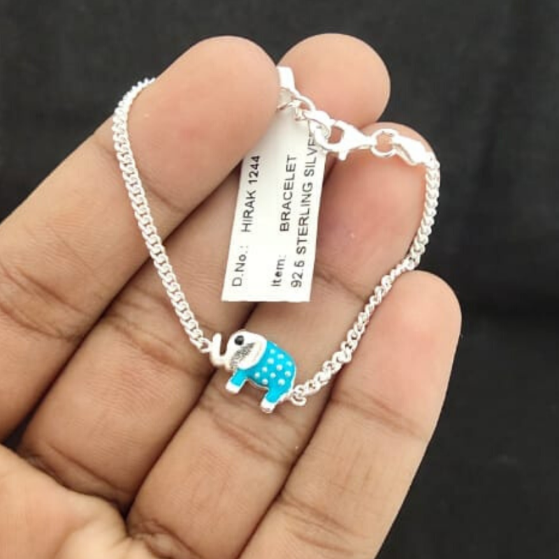 Silver Rakhi Elephant