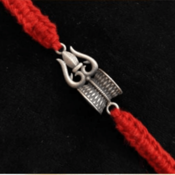 Silver Rakhi Design With Trishul And Damru Silver Rakhi Design With Trishul And Damru