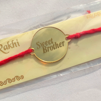 Sweet Brother Single Color English Text Rakhi
