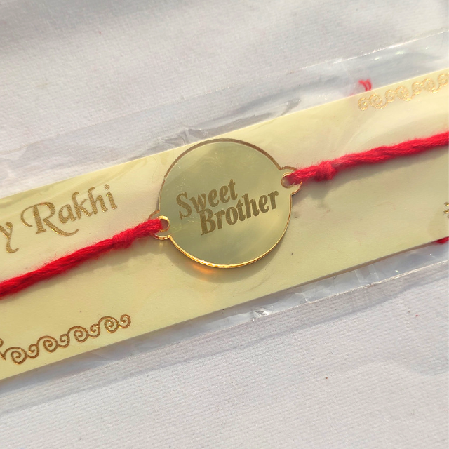 Sweet Brother Single Color English Text Rakhi Sweet Brother Single Color English Text Rakhi