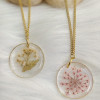 Elegant Resin Pendant With Real Flowers - Perfect Gift for Her