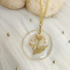 Elegant Resin Pendant With Real Flowers - Perfect Gift for Her