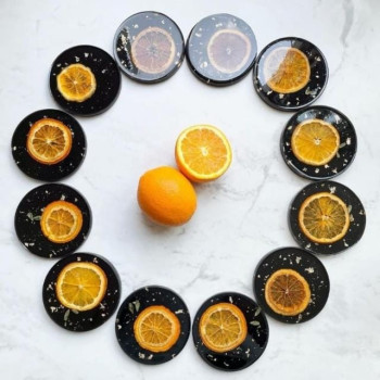 Resin Coasters Set With Customized Name Printed ( Set Of 2 ) Resin Coasters Set With Customized Name Printed ( Set Of 2 )