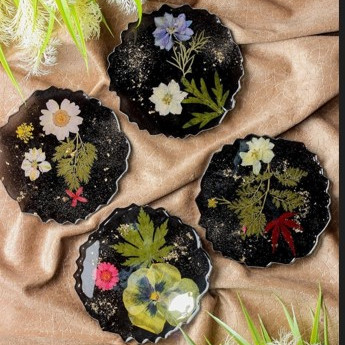 Resin Luxury Coasters Set ( Set Of 2 )